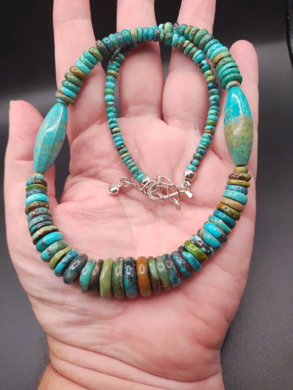 Jay King DTR Hubei Turquoise necklace 925 Sterling Silver southwestern style Y